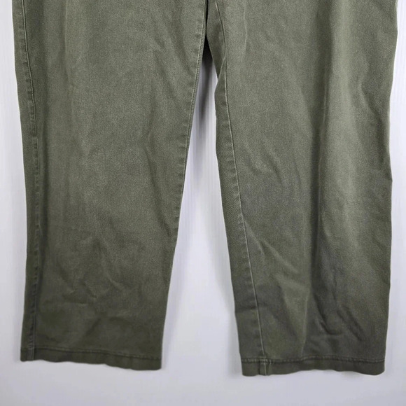 Chico's Olive Green Stretch Straight Leg Pants No Pockets Size 2.5/ 14 - Picture 5 of 8
